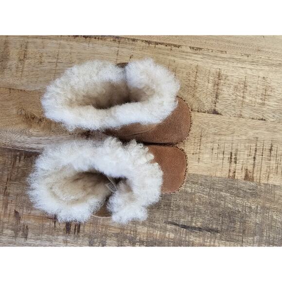 UGG Fur Lined Baby Boots Size 0/1 Brown Suede - Picture 7 of 10